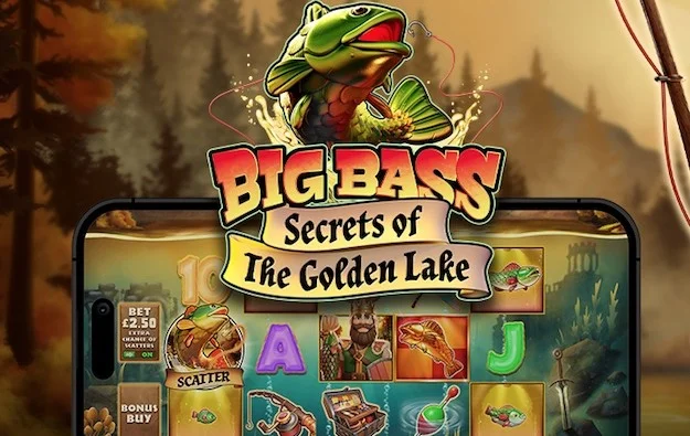 Момент сработки фичи Sticky Fisherman в слоте бигбасс лейк